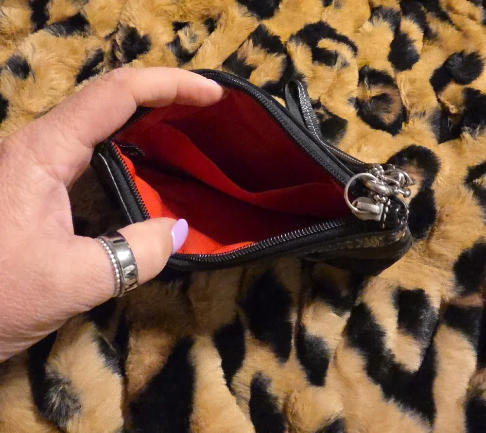 Coach Black Signature Wristlet Clutch